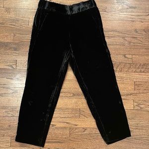 J Crew Velvet Pants - Black, Size 4